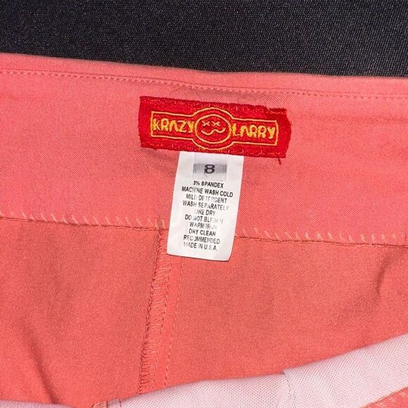 KRAZY LARRY Coral Stretch Pants Size 8 - Picture 2 of 7